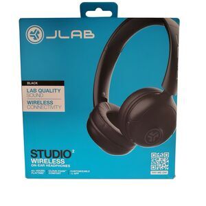 JLab Studio 2 Wireless Bluetooth On Ear Headphones Black New in Box